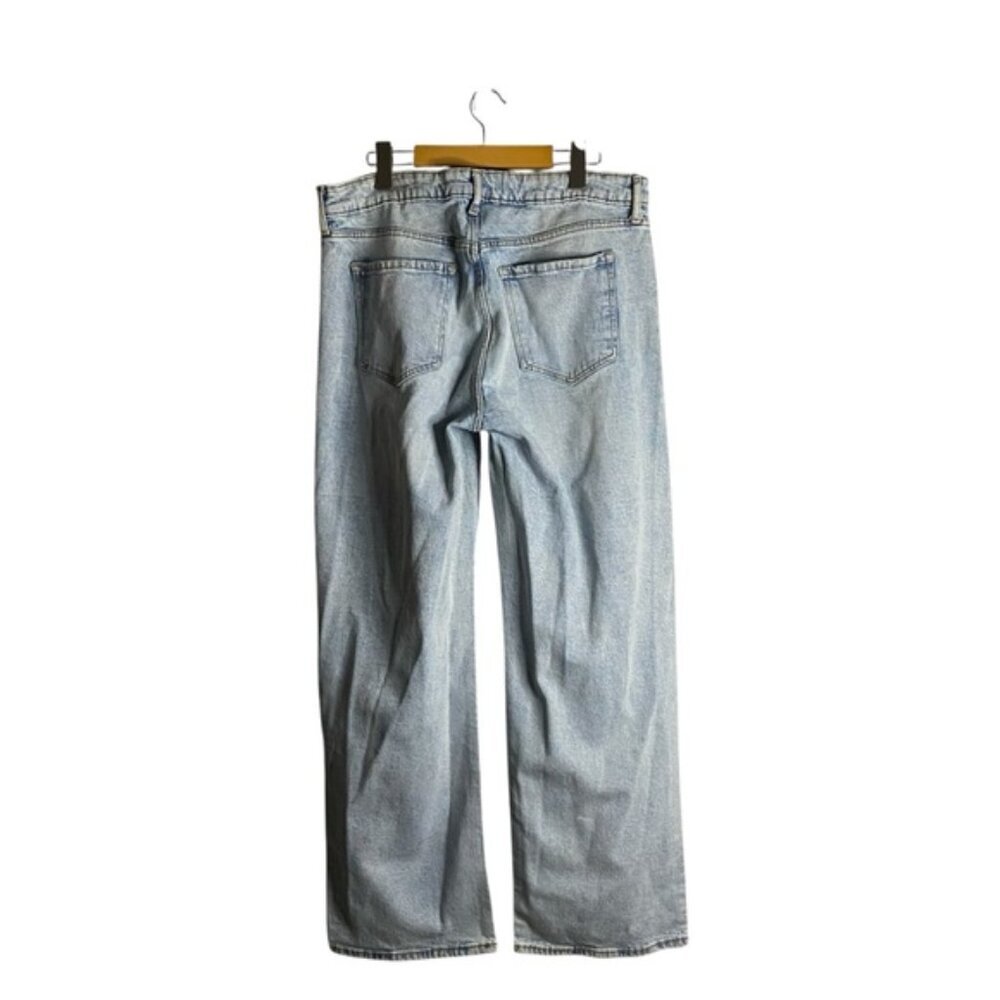 Old Navy Women's Light Wash High Waisted Wide Leg Destroyed Denim Jean - Picture 8 of 8
